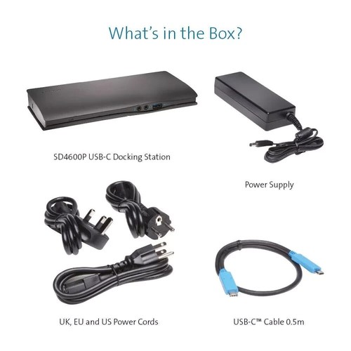 Kensington SD4600P USB-C Universal Dual 4K Dock w/ 60W For Win/Chrome/Mac - Picture 4 of 11