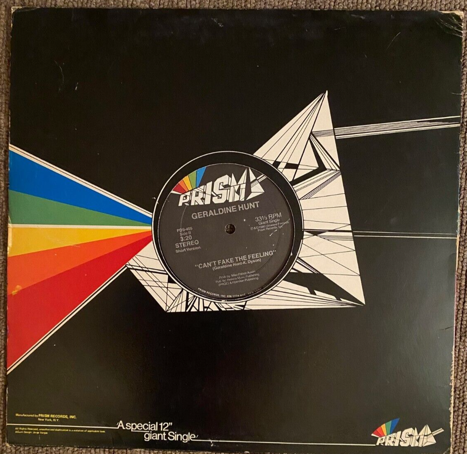 Geraldine Hunt Can't Fake The Feeling PDS405 1980 12" Vinyl Single