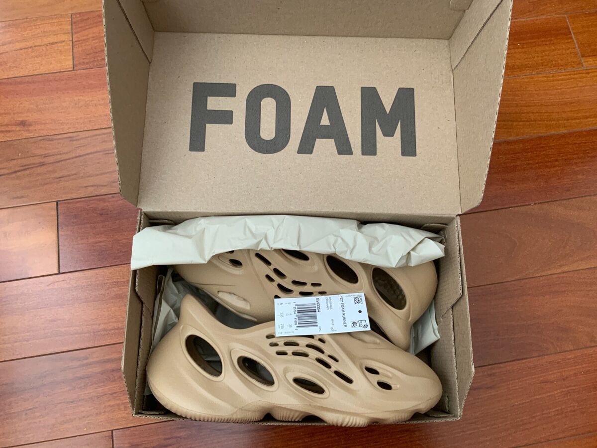 New in Box, Dead Stock, Adidas Yeezy Foam Runner RNNR Size 5 GW3354, Made  in USA