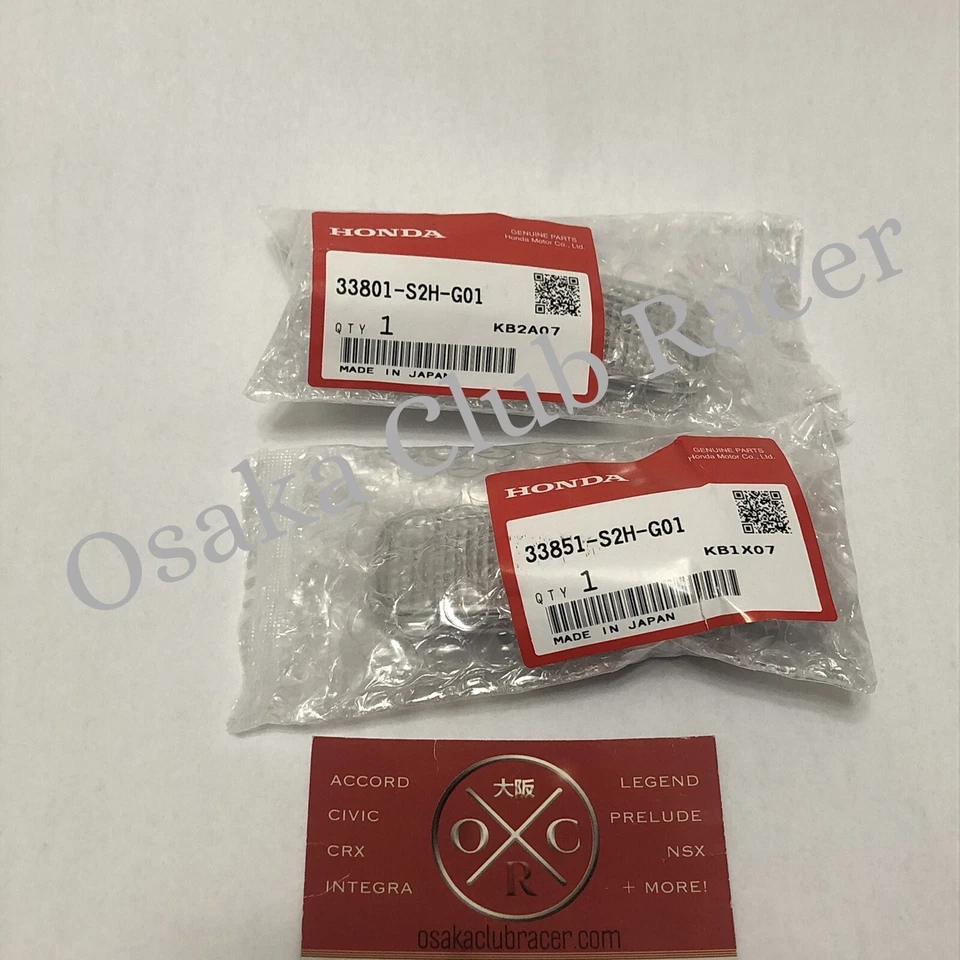 Luces de señal de giro marcador lateral transparente genuinas OEM 92-96 97-01 Honda Prelude JDM Foto 4 de 4