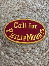 Philip Morris Tobacco Rare Jacket 80s Sew On 4” Logo Trucker Cigarette Tobacco