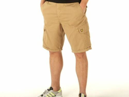 🔵 LYLE & SCOTT SH002IT BERMUDA WEMBLEY CARGO SHORTS BISCUIT NEW SS22 MODERNIST - Picture 1 of 3