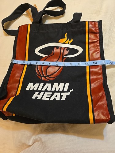 NBA Miami Heat Reusable Canvas Shopping Tote, Bag New 14" x 13" x 5.25" - Picture 4 of 11