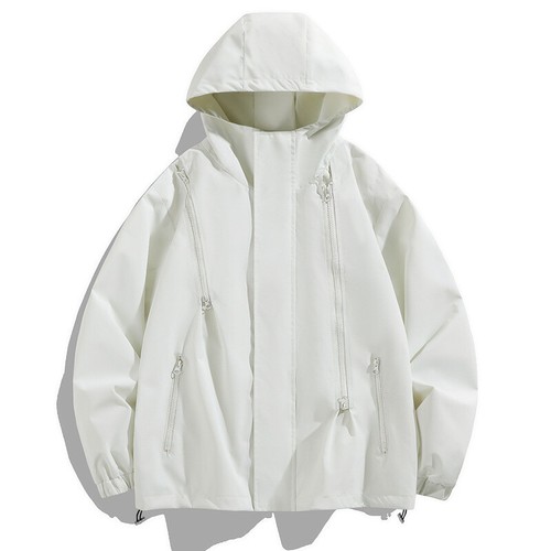 Hot Mens Couple Casual Hoodie Three Proof Multi Zipper Stormtrooper Unisex Coat - Picture 5 of 12