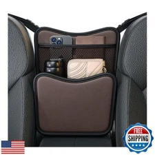 DXNQ Car Organizer Storage Between Seats, Leather Large Capacity Automobile H