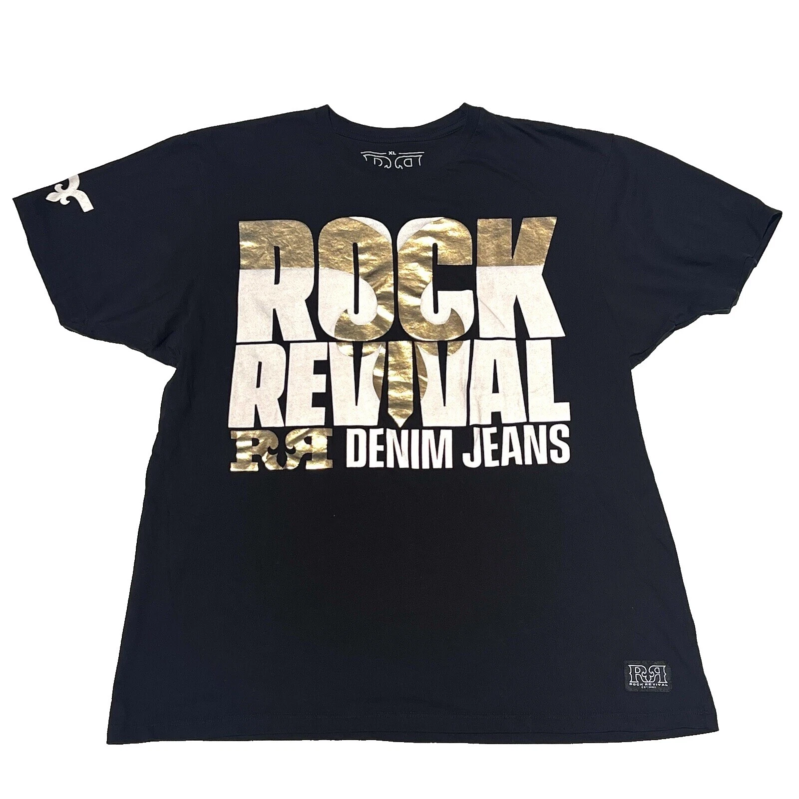 Мужские черные рубашки с коротким рукавом Rock Revival