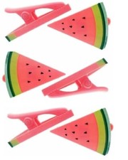 3 Pack Set Pair of Watermelon Style Beach Towel Clips Jumbo Size for Beach Chair