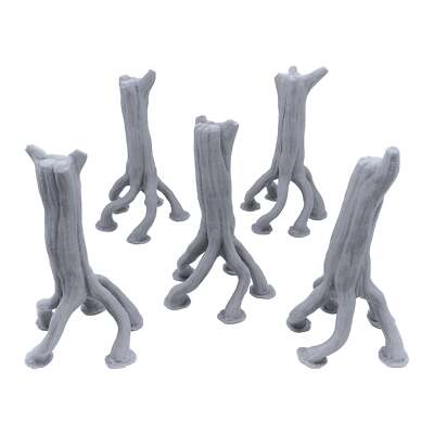 Winding Aerial Root Tree Trunks, 3D Printed Tabletop RPG Scenery & Wargame