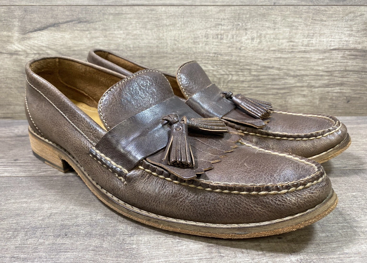 NIKE Mocassini comodi COLE HAAN Delancy Shawl C065883 pelle marrone uomo taglia 10 5