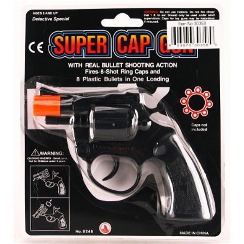 Super Cap Toy Gun DETECTIVE SPECIAL Revolver 8 Shot Ring