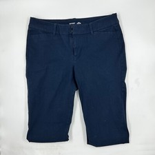 Old Navy Women  s Pixie Chino Pants Size 8 Blue Cotton Stretch Skinny Leg Slim