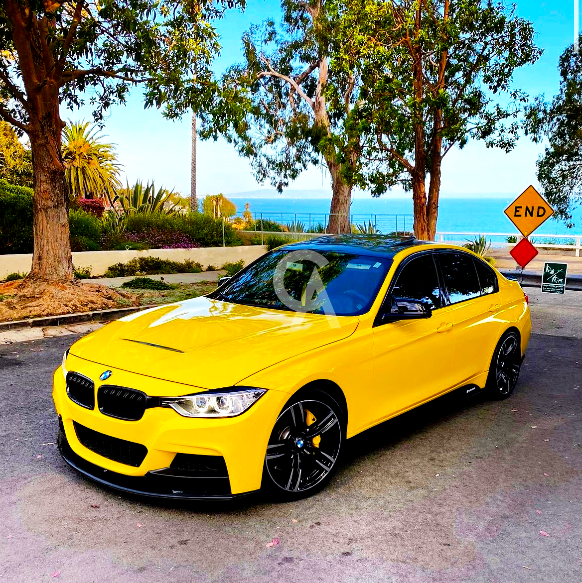 BMW 3 Series F30 Gloss Black Splitter Lip M Performance M-sport 