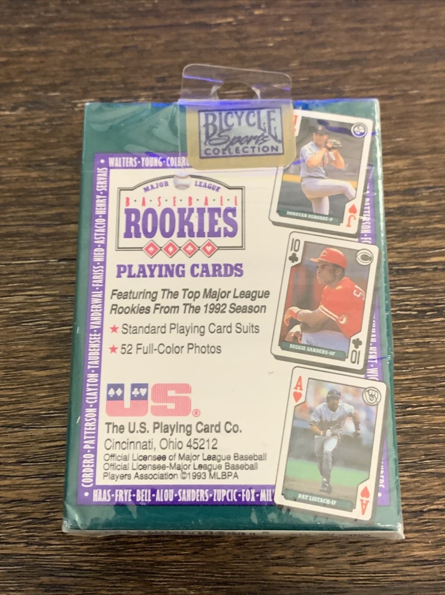 1993 BICYCLE BASEBALL ROOKIES PLAYING CARD SET SEALED 52 FULL