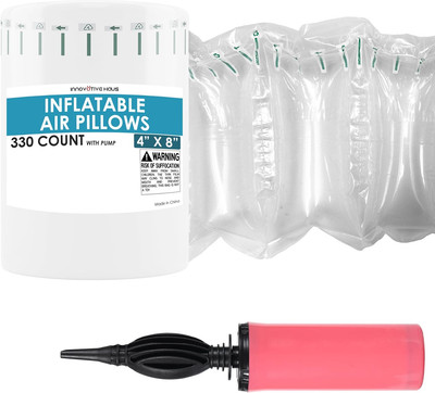 330 Count 4X8 Inflatable Air Pillows for Shipping to Fill Void in Package - Hand