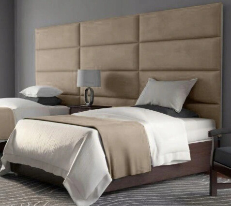 Upholstered 3D Wall Panel Velvet Headboard Bedroom - Made to Measure UK - Picture 14 of 19