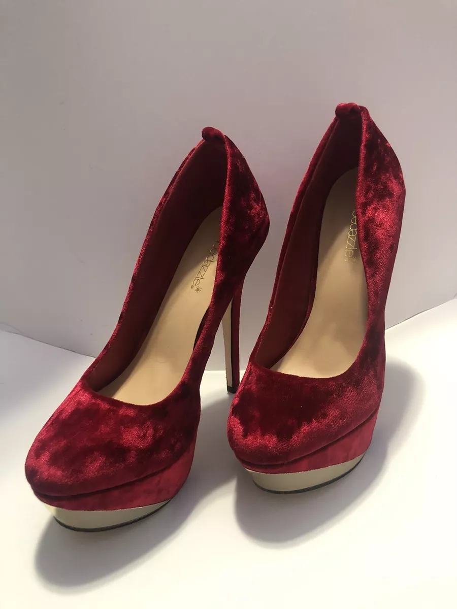 Red velvet sale stilettos