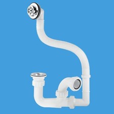 MCalpine FJ10WC 75mm Seal Bath Trap with Center Pin Waste and Flexible Overflow