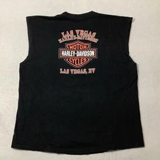 Harley Davidson T-shirt Size XXL Mens Black Cut Off Sleeveless Las Vegas