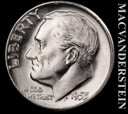 1955-D Roosevelt Dime — photo from the most recent tracked eBay sale