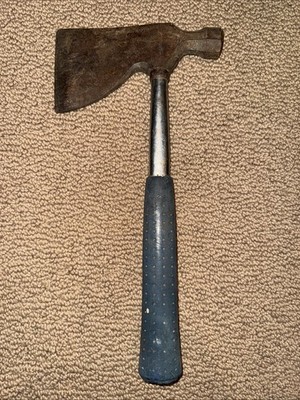 Vintage Hammer Hatchet Chrome  Rubber Handle