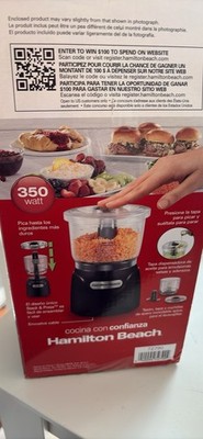 Hamilton Beach Stack & Press 3 Cup Food Chopper 350W Black/Clear Model 72790