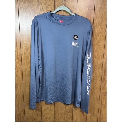 Quiksilver Long Sleeve Crewneck Tee in Slate Blue Size Medium NWT