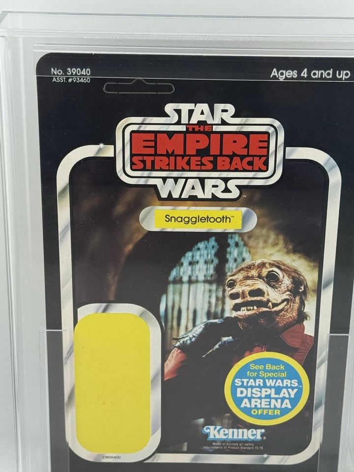 Tarjeta de prueba Star Wars 1981 vintage Kenner ESB 45 reverso rojo enganche AFA 90 Foto 3 de 4