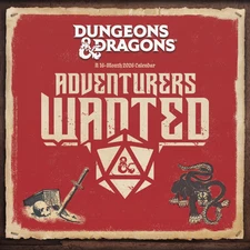 Trends International,  Dungeons and Dragons Classic 2026 Wall Calendar, 12'' X 1