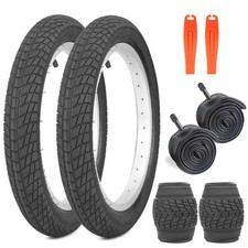 16X2.125 Inch Kid Bike Tire Inner Tube Set Replacement Bicycle Black Parts
