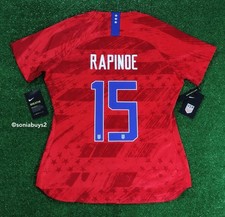 Nike Women's RAPINOE USA Away Soccer Jersey, CQ4243-689, Red, Sizes