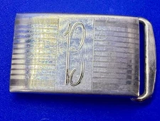 Art Deco Letter B Initial Monogram Sterling Silver ZN-Alloy Hickok Belt Buckle