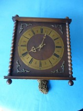 Alte Schmeckenbecher Pendeluhr Wanduhr Regulator mit 3-Fach GONGKLANG