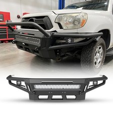 For 2005-2015 Toyota Tacoma Front Bumper W Side Wings Led Light D-rings