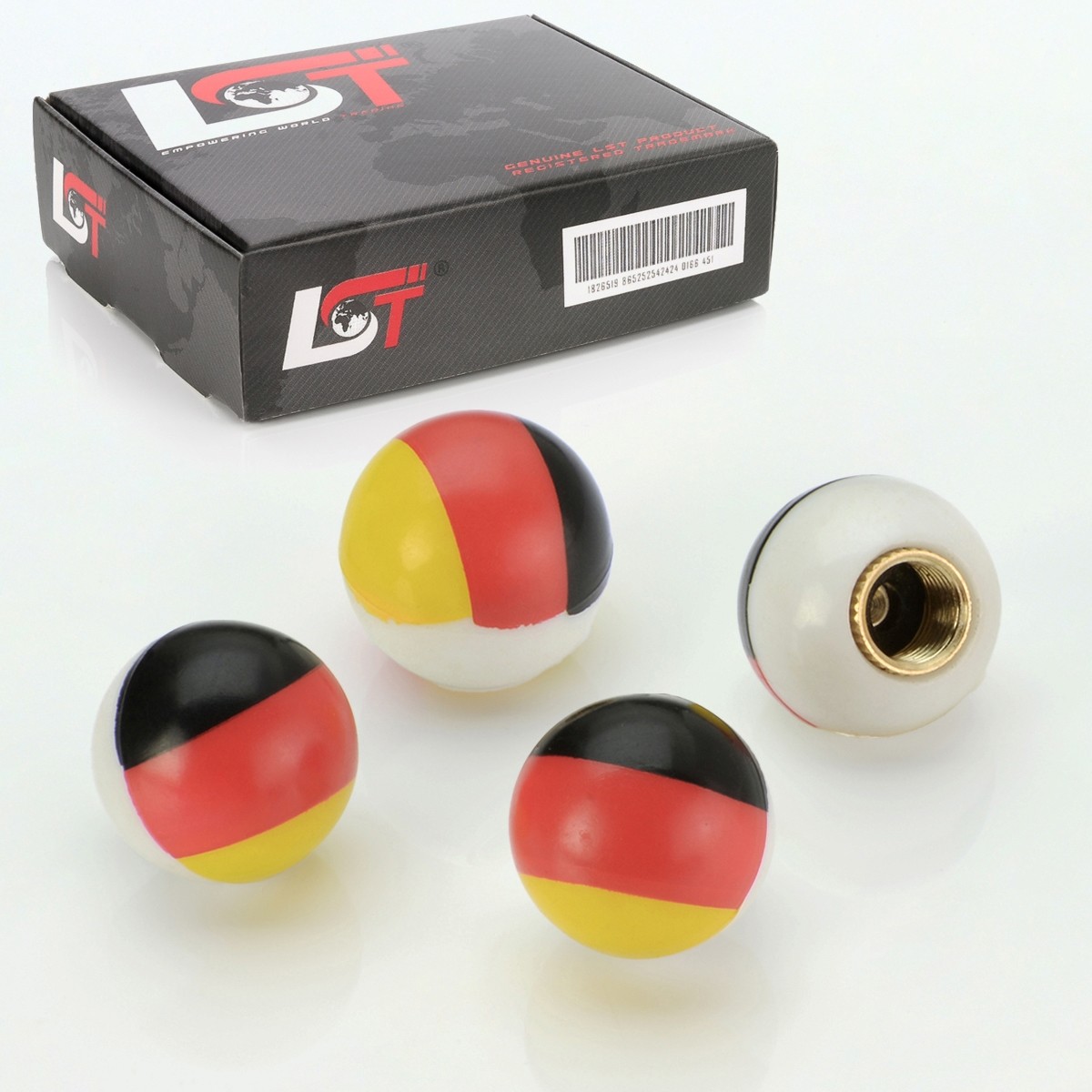 4x Valve Caps Tire Valve Cover Ball Germany Flag for OPEL