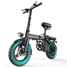 Uplee 14-Inch Folding Electric Bicycle, LED Headlight, Outdoor Preferred