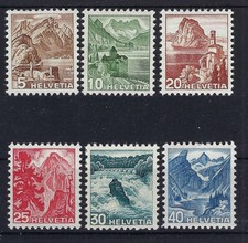 Switzerland 1948 Views Colour-change Set Mint Never Hinged CV £65