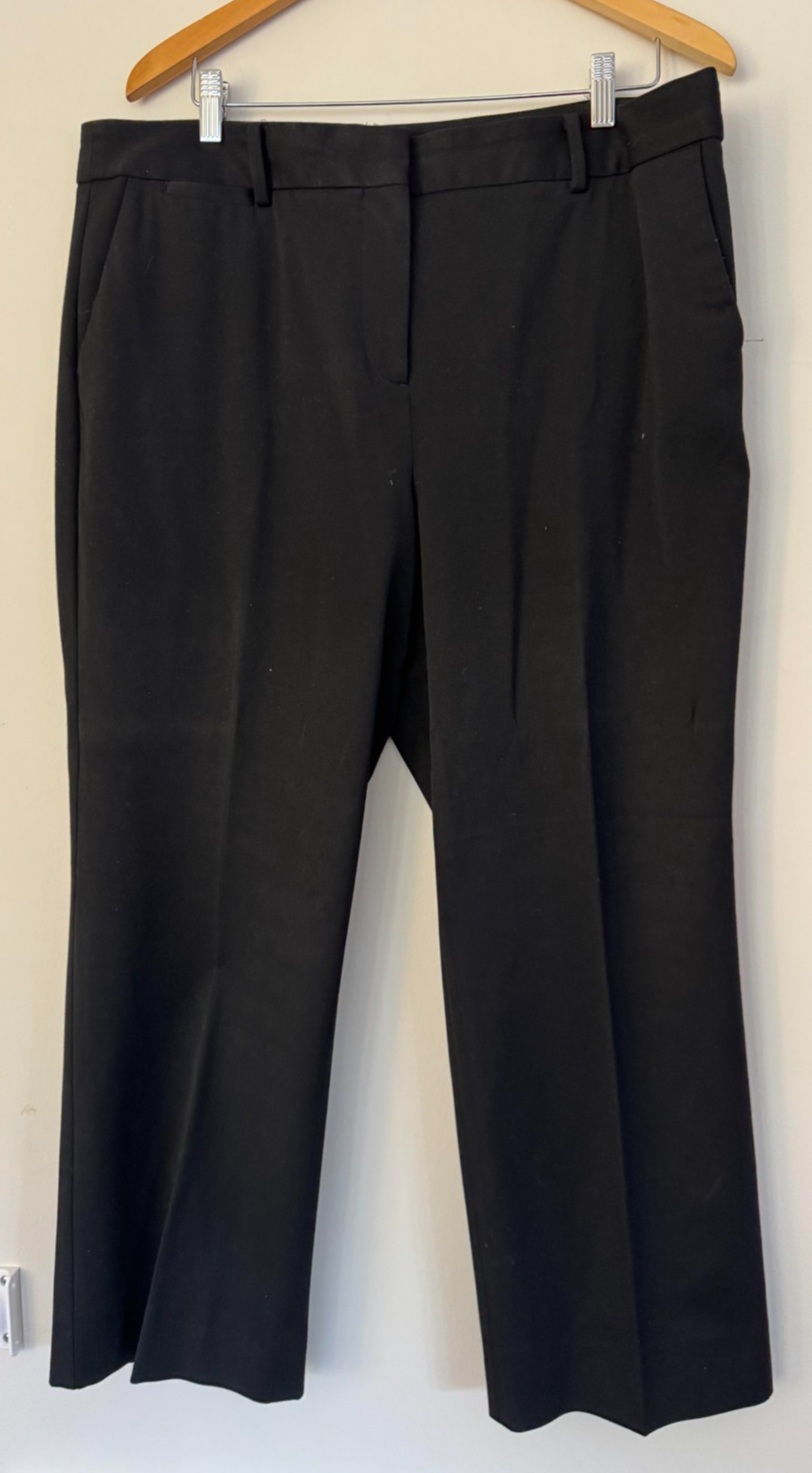 Talbots Barely Boot Pants Black Stretch Dress Work Womens Size 16