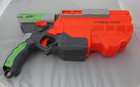 NERF Vortex Vigilon Disc Blaster Dart Gun Orange Green - Used Working — photo 1
