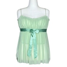 Vintage Y2K Fairycore Mint Green Chiffon Cors...