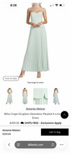 Billie Crepe Strapless Sleeveless Pleated A-Line Maxi Dress