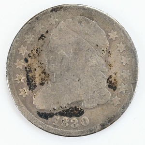 1830 Capped Bust Dime Good Silver 10c 