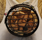 Rustic Metal Brown Cork Collector With Corks Home Decor — photo 6