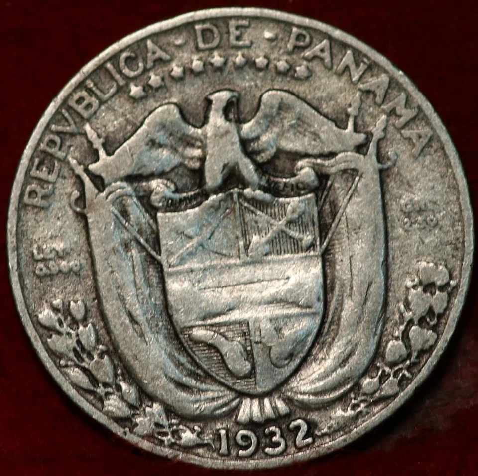 1932 Panama 1/10 Balboa Silver Foreign Coin - Image 2 of 2