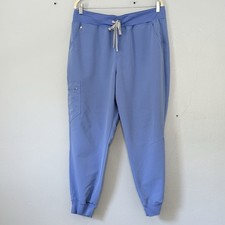 FIGS Scrub Pants XL/P Petite Light Blue Zamora Jogger Ankle Drawstring Pockets