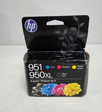 New HP 950XL/951 C2P01FN Black/Cyan/Magenta/Yellow Ink Cartridge, Exp 2028 