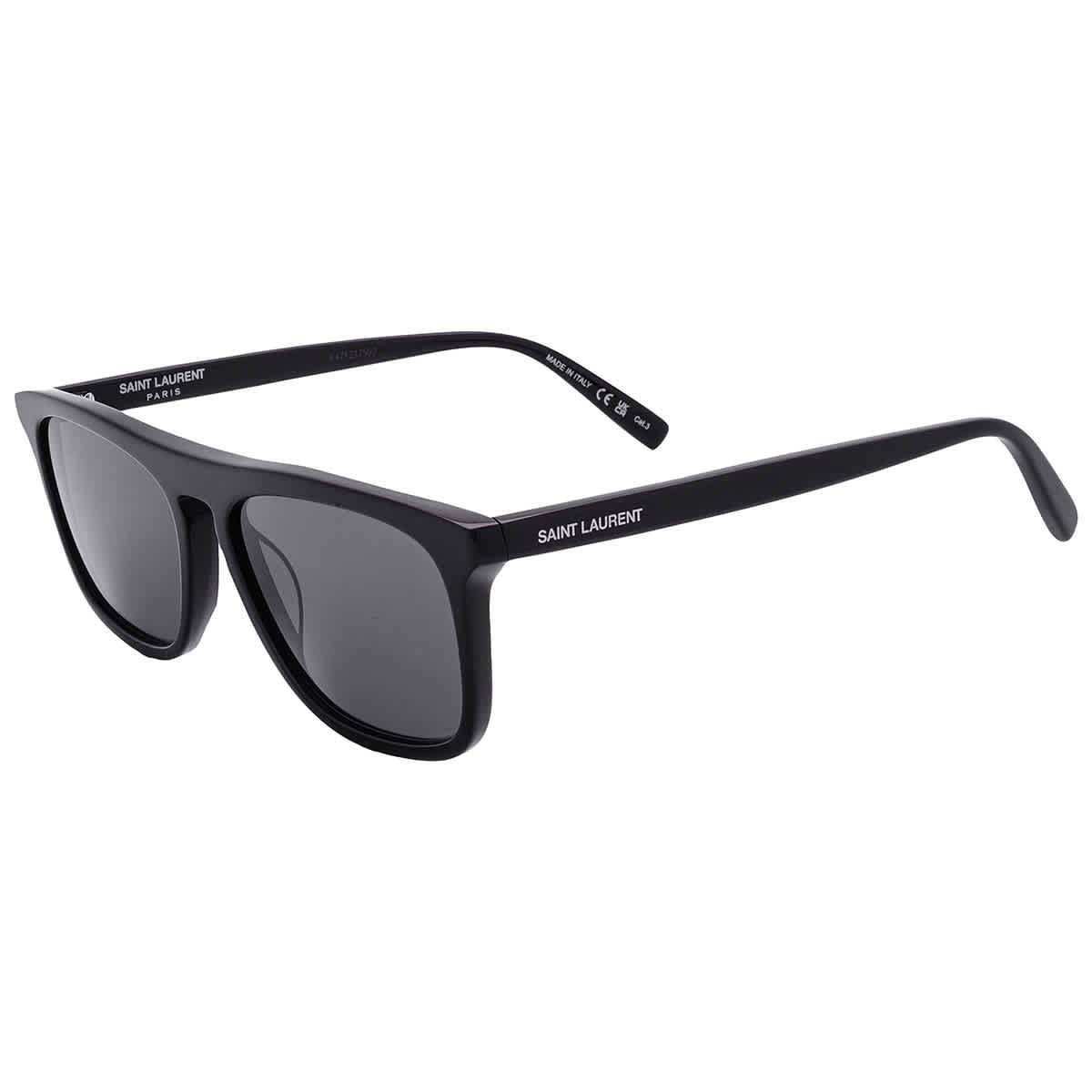 Occhiali da sole uomo Saint Laurent neri Browline SL 586 001 56 SL 586 001 56