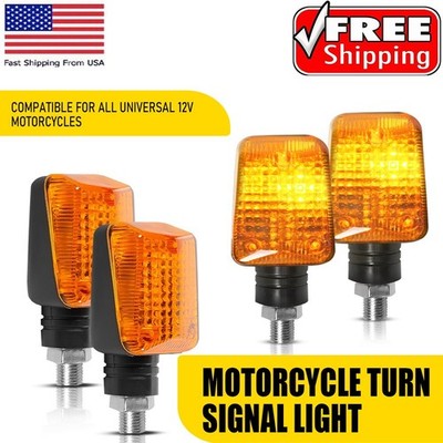 4X Smoke Amber Turn Motorcycle Signals Light Blinker For Honda Yamaha Kawasaki
