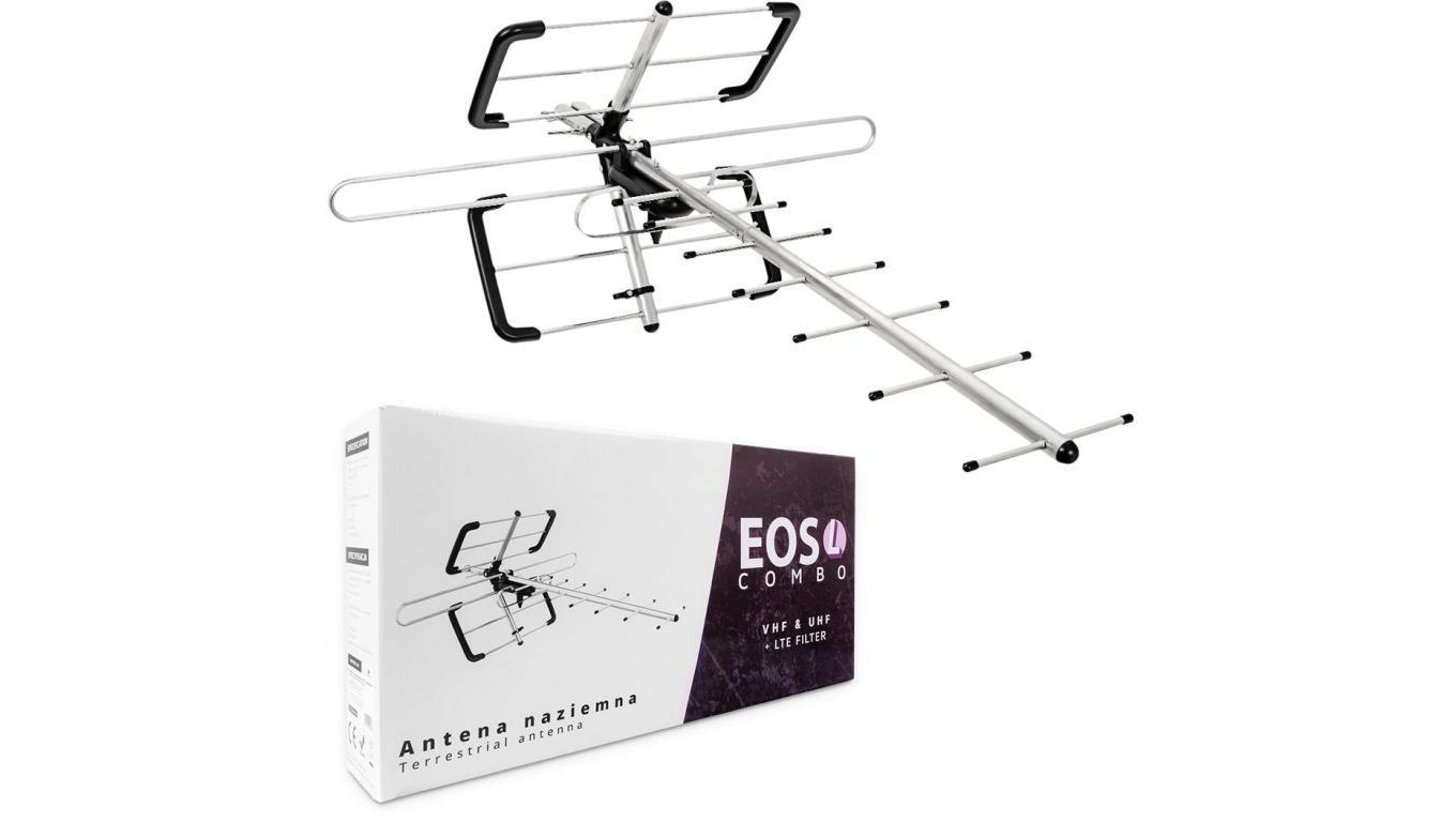 Антенна DVB-T/T2 Spacetronik EOS L Combo черная (прозрачная)