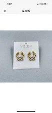NWT Kate Spade Faux Pearl Crab PIERCED Earrings