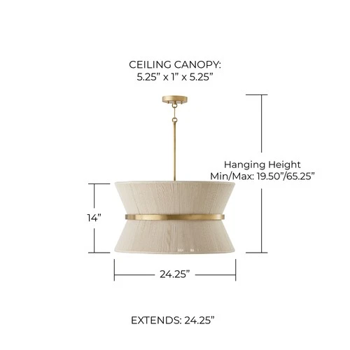 Capital Lighting 341281 Cecilia 8 Light 24"W Pendant - Picture 3 of 14